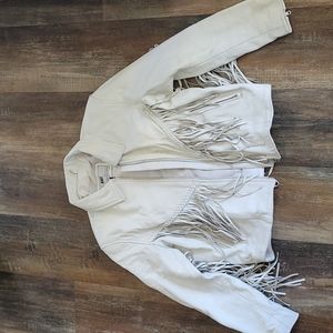 White leather jacket